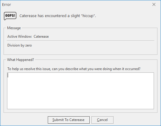 V18 Update For Caterease Hosted Caterease Connect Caterease
