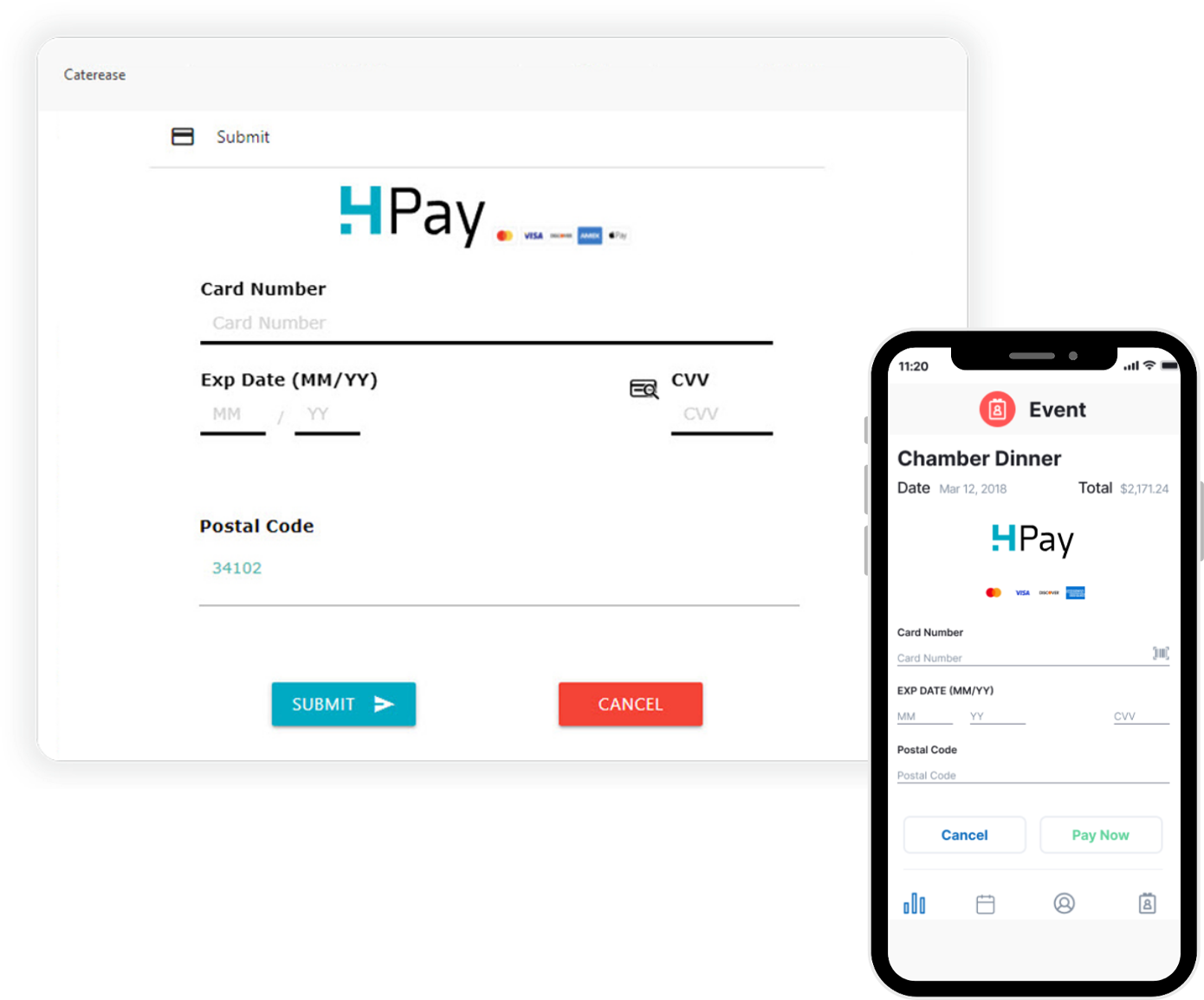 Caterease | Advanced Catering & Event Management Software HPay Section